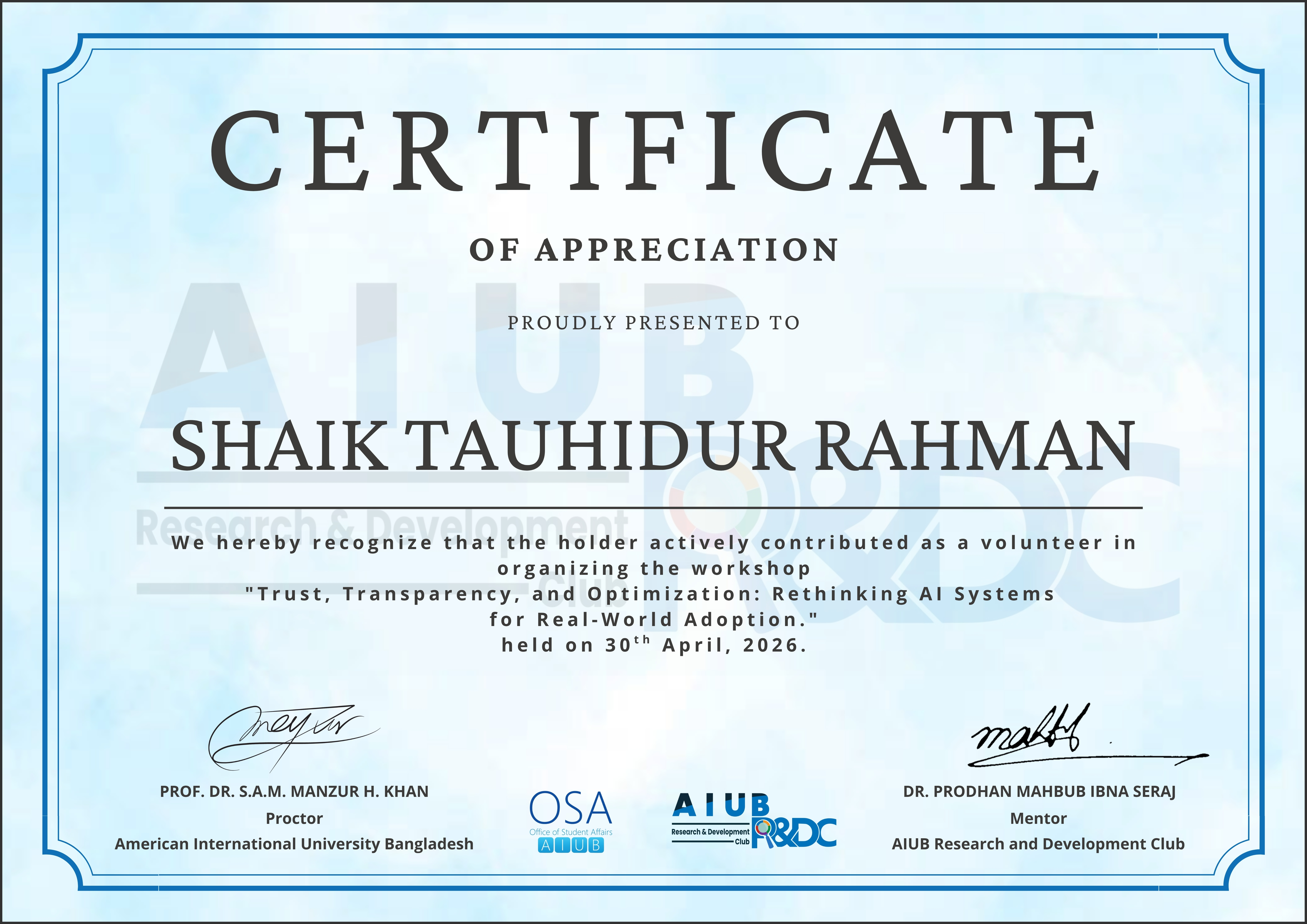 Certificate