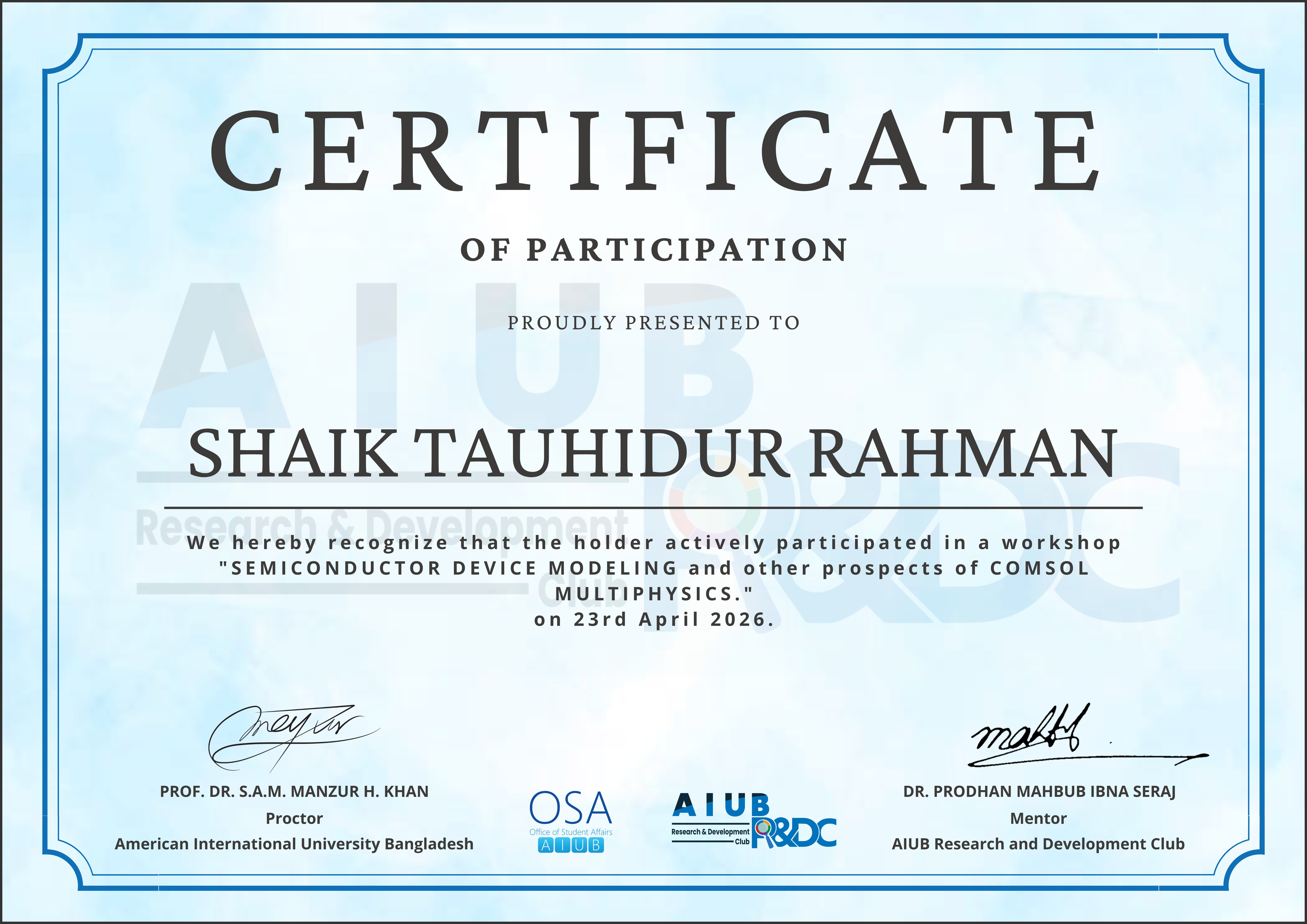Certificate