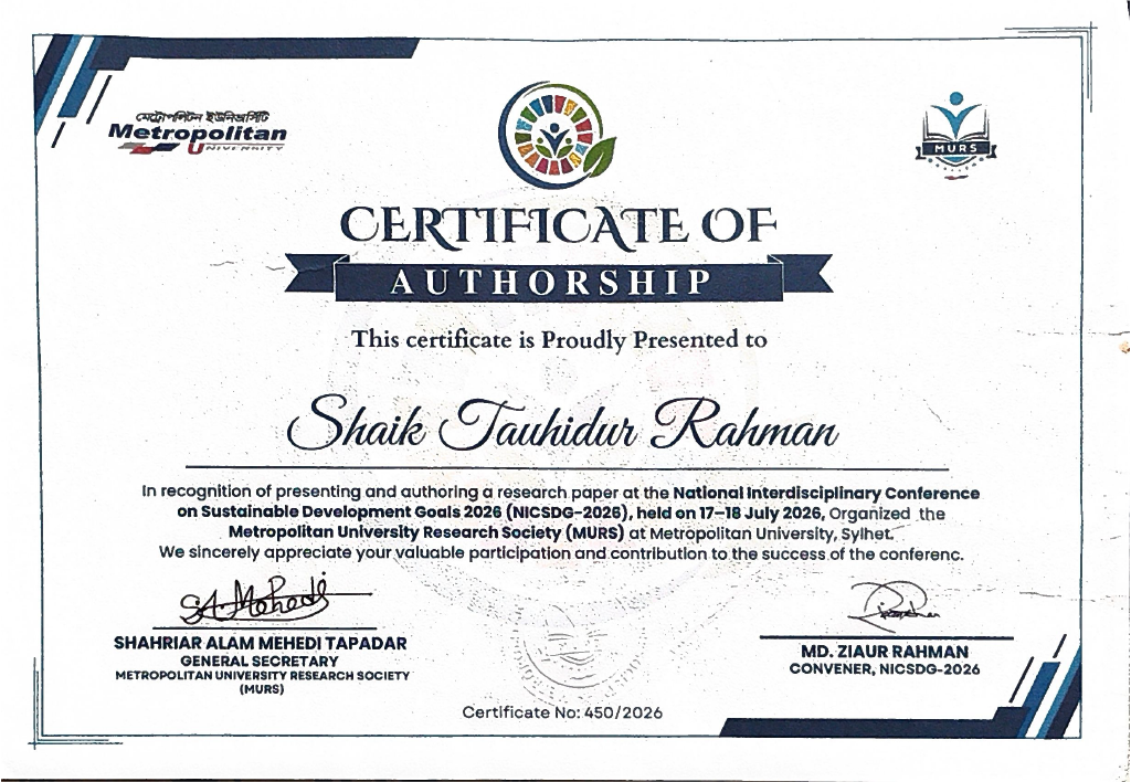 Certificate