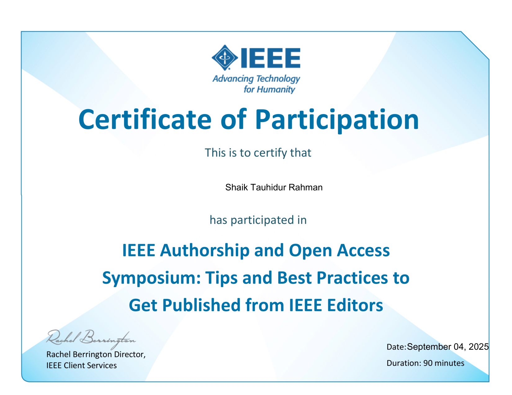 Certificate