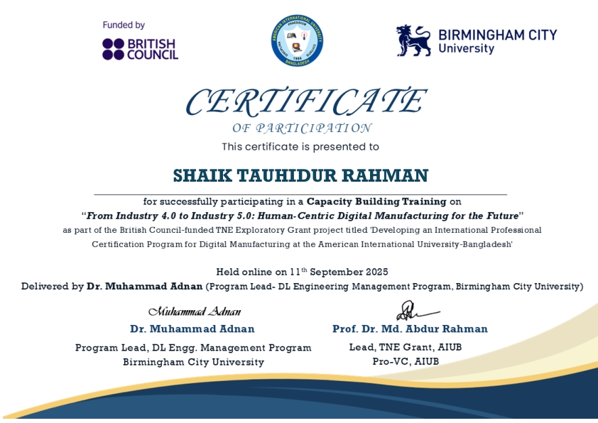 Certificate